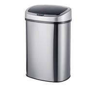 Relaxdays Cubo 50 l acero inoxidable con sensor negro,plata