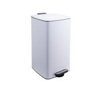 Relaxdays Cubo de cocina, 30 L blanco,negro,plata