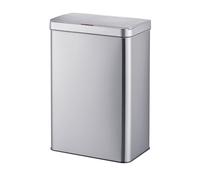 Relaxdays Cubo sensor de acero inoxidable plata