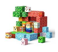 Relaxdays Cubos magnéticos, 108 Piezas, diseño pixelado, Juguete magnético para niños Desde 3 años, ABS, Multicolor