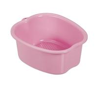 Relaxdays Cuenco Baño de Pies, Barreño Pedicura Plástico, Pediluvio, Bañera Pedicura, Foot SPA, 15 x 33 x 38 cm, Rosa