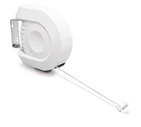 Relaxdays Cuerda para Tender la Ropa Extensible, 12 m Roll Sistema para ocupar Menos Espacio Resistente a la Intemperie, Aluminio