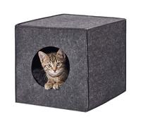Relaxdays Cueva de fieltro para gato antracita