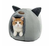 Relaxdays Cueva para gatos con orejas gris