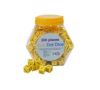 Relaxdays Dados silenciosos escuela set 200 amarillo,negro