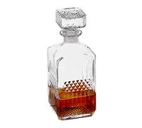 Relaxdays Decantador de whisky de cristal transparente