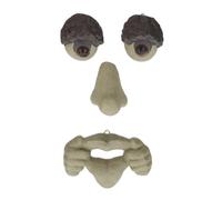 Relaxdays Decoración de cara de árbol antracita,beige,marrón