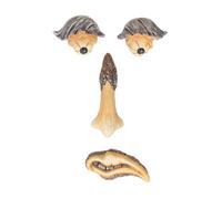 Relaxdays Decoración de cara de árbol antracita,beige,marrón claro