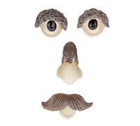 Relaxdays Decoración de cara de árbol marrón,marrón claro,negro