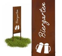 Relaxdays Decoración de jardín oxidada para clavar marrón