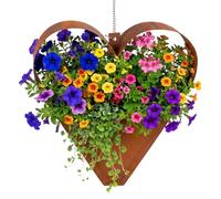 Relaxdays Decoración jardín Corazón oxidado marrón