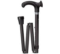 Relaxdays Deluxe - Bastón plegable (4 posiciones, altura regulable de 85 a 95 cm, soporta hasta 120 kg)
