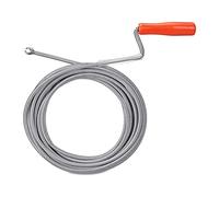 Relaxdays Desatascador de Tuberías con Garra, Limpieza Mecánica de Cañerías, WC, Ducha, Lavabo, 9 mm x 10 m, Plateado