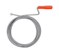 Relaxdays Desatascador de Tuberías con Garra, Limpieza Mecánica de Cañerías, WC, Ducha, Lavabo, 9mm x 5m, Plateado