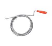 Relaxdays Desatascador de Tuberías con Garra, Limpieza Mecánica de Cañerías, WC, Ducha, Lavabo, 6mm x 3m, Plateado