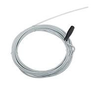 Relaxdays Desatascador Tuberías y Desagües 10 m, Cable, Muelle, Ducha, WC, Alambre, Hierro y Plástico, Ø 5 mm, Plateado, 1 Ud