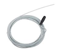 Relaxdays Desatascador Tuberías y Desagües 10 m, Cable, Muelle, Ducha, WC, Alambre, Hierro y Plástico, Ø 5 mm, Plateado