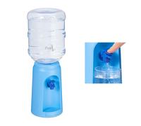 relaxdays Dispensador de Agua con Tanque y Grifo, Accesorio de Oficina, 4,5L, Plástico, 47,5 x 17 cm, 1 Ud, Azul