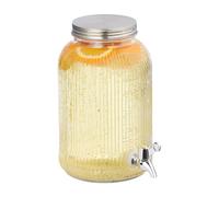 Relaxdays Dispensador de bebidas acanalado plata,transparente