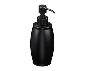 Relaxdays Dispensador de Jabón, 350 ml, Acero Inoxidable, Dosificador de Loción Rellenable, Gel de Ducha, Cocina, Negro
