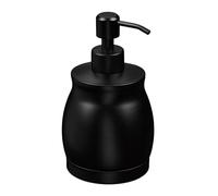 Relaxdays Dispensador de Jabón, 390 ml, Acero Inoxidable, Dosificador de Loción Rellenable, Gel de Ducha, Cocina, Negro