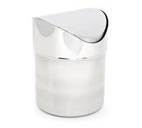 Relaxdays Edelstahl Tischabfallbehälter 1,2 Liter Papelera de Mesa, Cubo Basura Tapa Basculante, 15,5 x 12 cm Aprox, Acero Inoxidable, 1,2 L