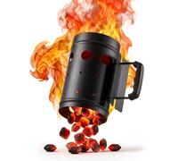 Relaxdays Encendedor de carbón para la barbacoa negro