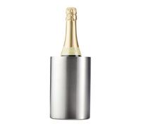 Relaxdays Enfriador de botellas de vino, Pared doble, Fuerte aislamiento, Plateado, Ø 10 cm