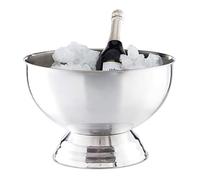 Relaxdays Enfriador de Botellas XXL, Cubitera Grande, Acero Inoxidable, Plateado, 36,5 cm
