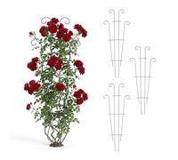 Relaxdays Enrejado 4u, protección de 82x31 cm, Negro, 0.5 cm de Grosor