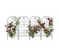 Relaxdays Enrejado con pájaro set negro