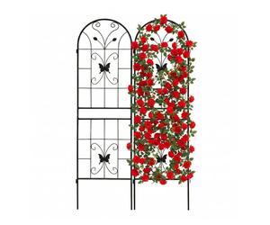 Relaxdays Enrejados Mariposa, set de 2 negro