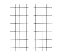 Relaxdays Rankgitter Metall 150 cm Juego de 2 enrejados para jardín, Altura 150 x 60 cm, Soporte para Plantas trepadoras, Independiente, para Encajar, Metal, Negro, Acero de aleación, 2 Unidades