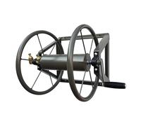 Relaxdays Carrete manguera acero inoxidable marrón