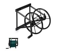 Relaxdays Enrollador de manguera para pared negro