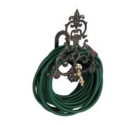 Relaxdays Enrollador de manguera vintage de pared oro,negro