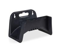 Relaxdays Enrollador de pared para mangueras negro