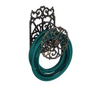 Relaxdays Enrollador para manguera para la pared oro,negro