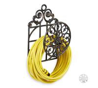 Relaxdays Enrollador vintage para mangueras marrón