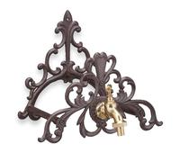 Relaxdays Enrollador vintage para mangueras marrón,oro