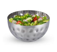 Relaxdays Ensaladera de acero inox. martillado plata