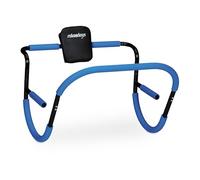 Relaxdays Entrenador Abdominal, AB Roller, 68,5 x 69 x 65 cm, Entrenamiento Efectivo en Casa, para Sit-ups, Azul/Negro, Acero, Plástico