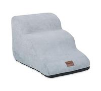 Relaxdays Escalera para Perros, 3 Peldaños, Escalón Mascotas, Gatos, Cama y Sofá, 33x36,5x52 cm, Gris