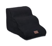 Relaxdays Escalera para Perros, 3 Peldaños, Escalón Mascotas, Gatos, Cama y Sofá, 33x36,5x52 cm, Negro