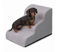 relaxdays Escalera para Perros, Antideslizante, Cama y sofá, 3 peldaños | antideslizante, para cama y sofá, con funda extraíble, peldaños para perros