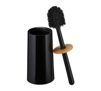 Relaxdays Escobilla para inodoro con escobillero marrón claro,negro