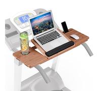 Relaxdays Escritorio para Cinta de Correr, 7 Posiciones, portavasos, Soporte móvil y portátil, bambú Sellado, Natural