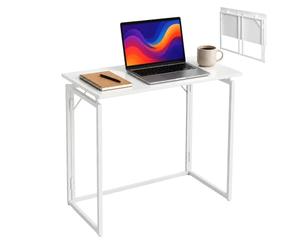 Relaxdays Escritorio Plegable, 74 x 80 x 40 cm, Ahorro de Espacio, Blanco | Mesa para Teletrabajo
