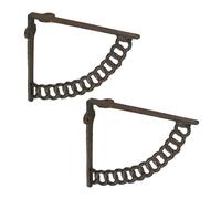 Relaxdays Escuadras estantería forma cadena Set 2 marrón