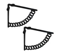 Relaxdays Escuadras estantería forma cadena Set 2 negro